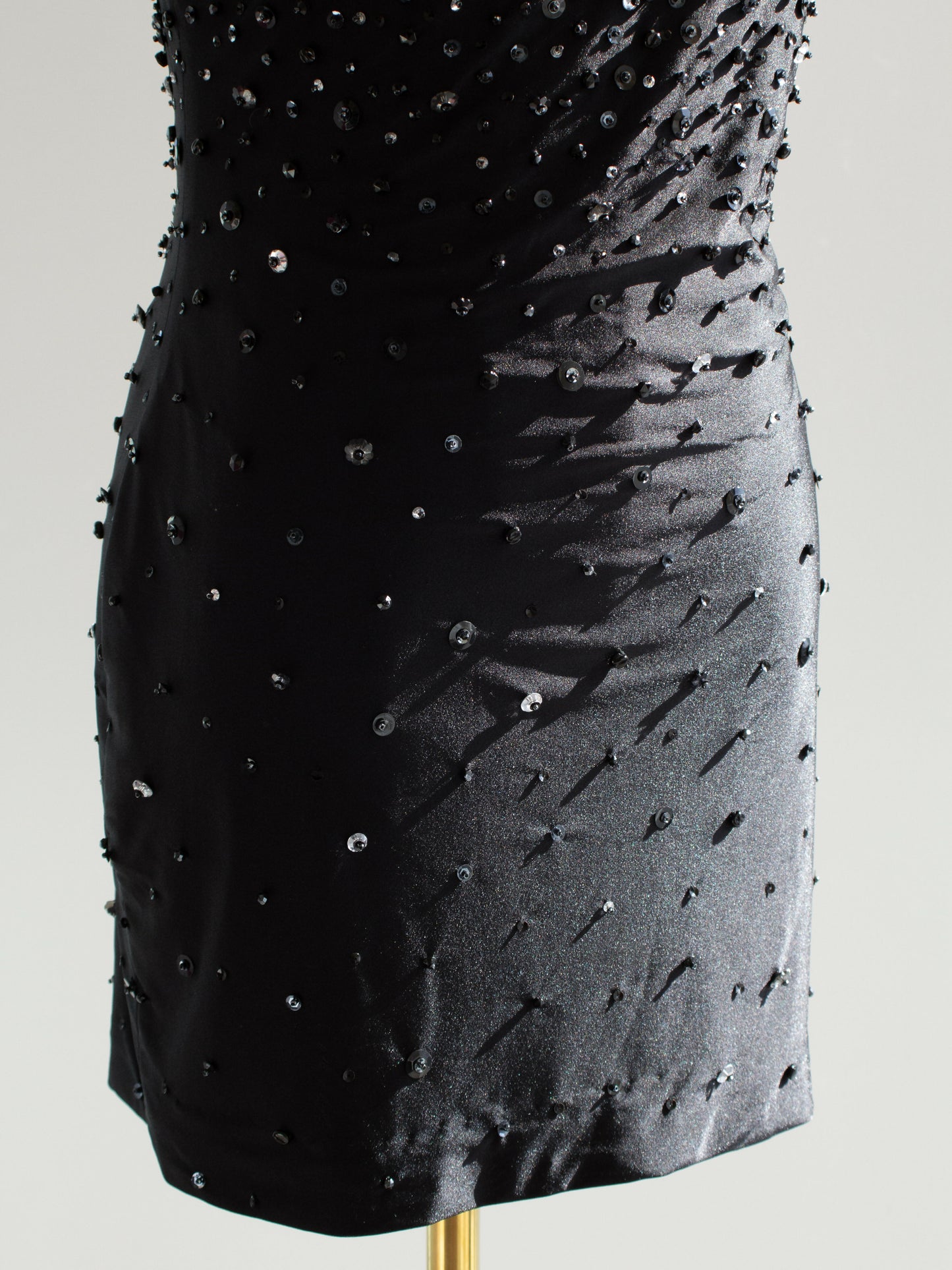 gianni versace couture spring 1996 black embellished mini dress 8