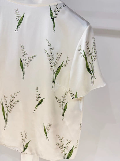 Dior 2026 New White Silk Crepe Shirt