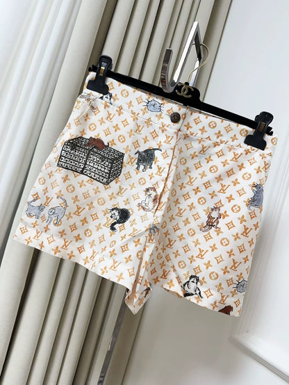 Louis Vuitton catogram silk short