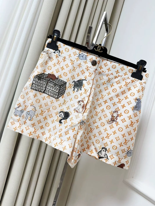 Louis Vuitton catogram silk short