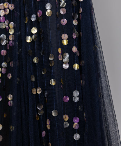 Chanel 2006 Cruise Navy Sequin Maxi Dress