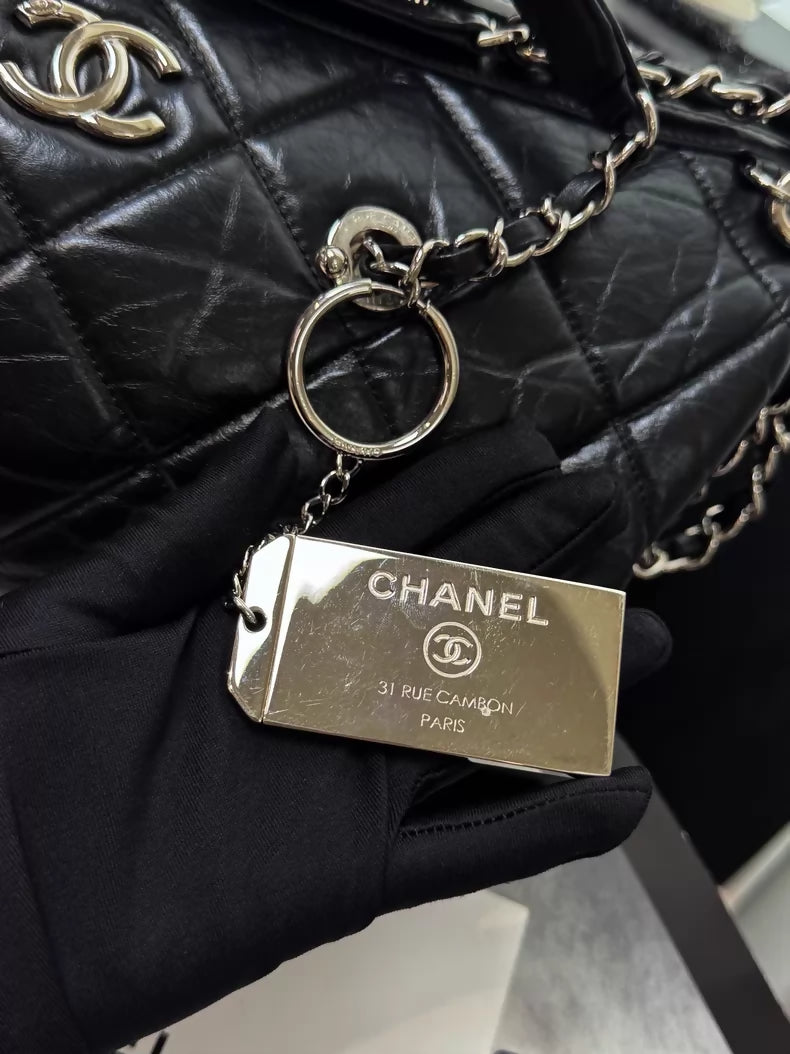 Chanel 20C Black Boston Bag
