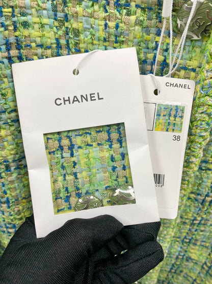 Chanel 19P Green tweed jacket