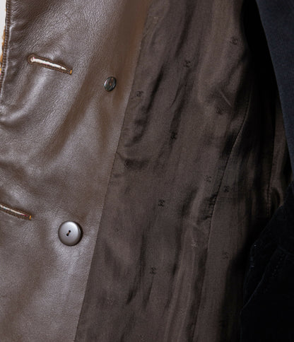 Chanel 1992 Spring/Summer Vintage Brown Tweed and Leather Jacket