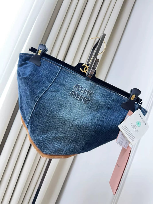 Miu Miu retro denim blue top