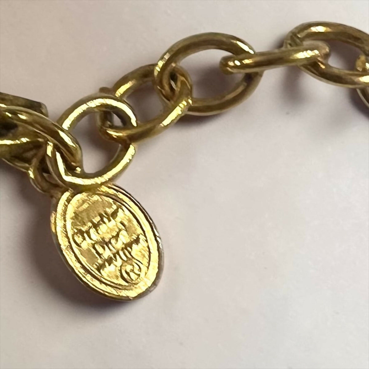 Christian Dior Bottle Cap Necklace & Matching Drop Earrings