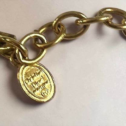 Christian Dior Bottle Cap Necklace & Matching Drop Earrings