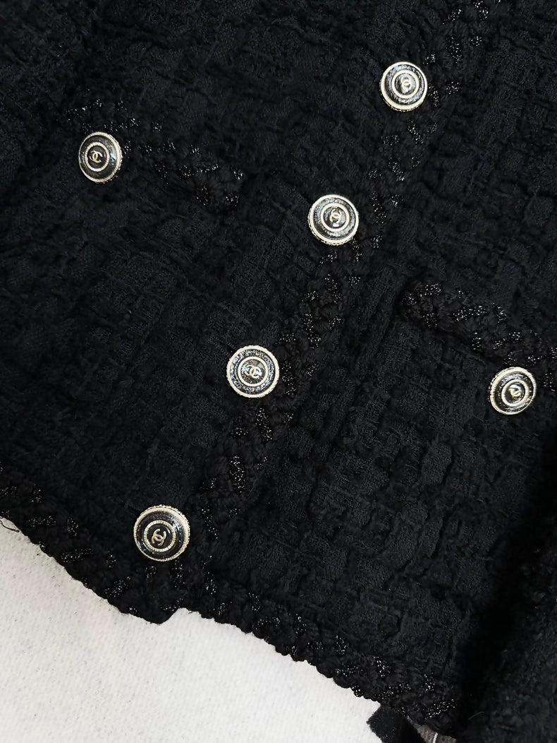 Chanel 20B black tweed jacket