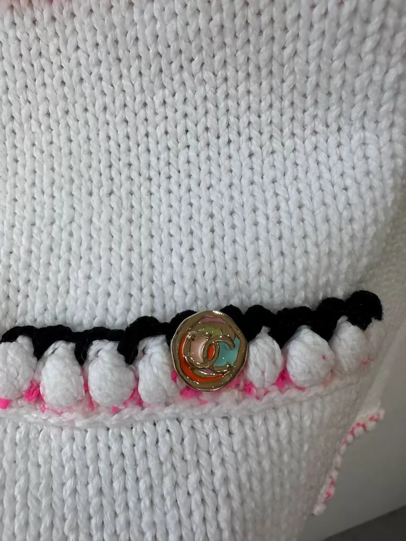 Chanel 24S white Knit Cardigan