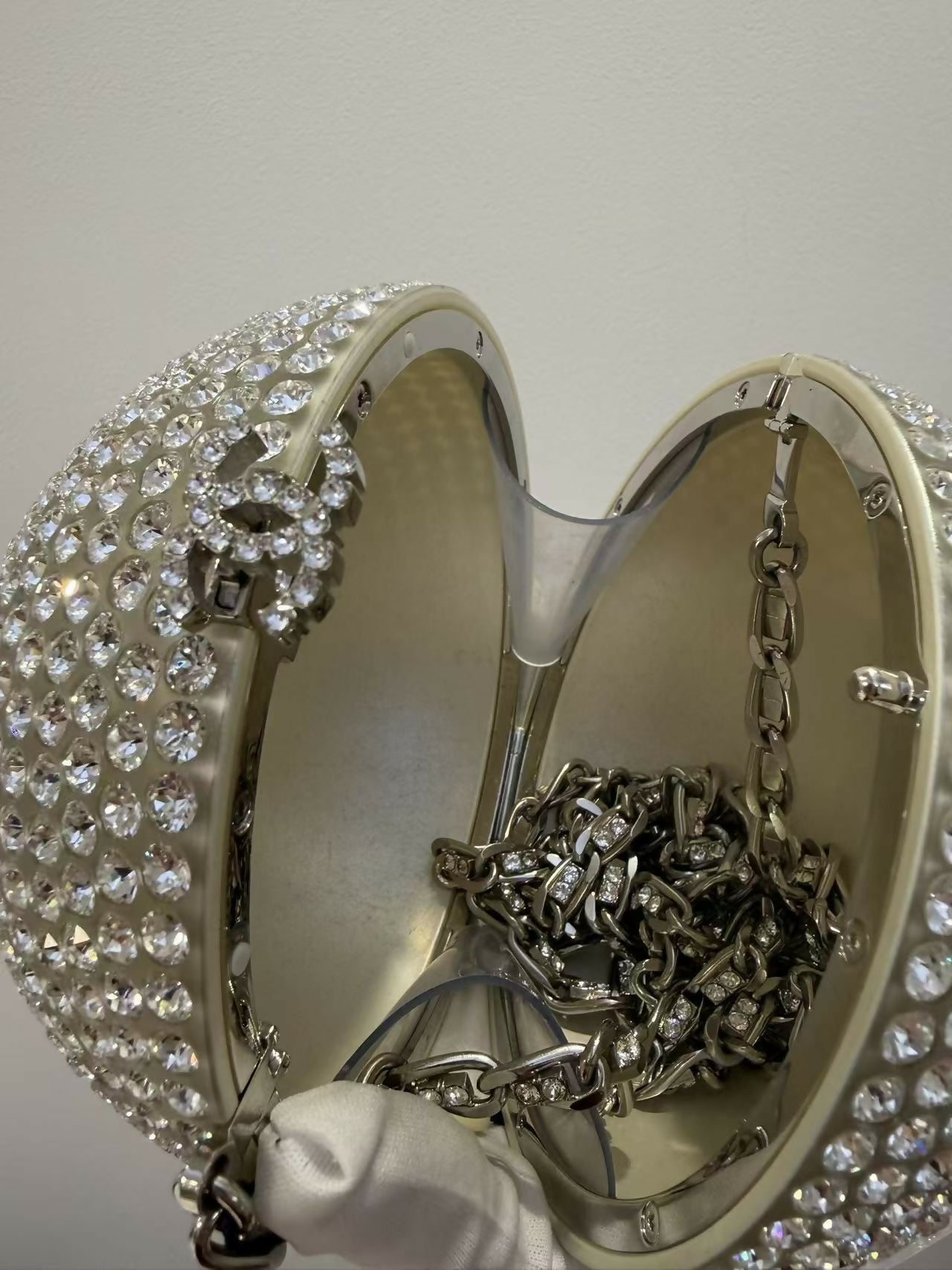 Chanel 2018 Runway Round Crystal Ball evening bag