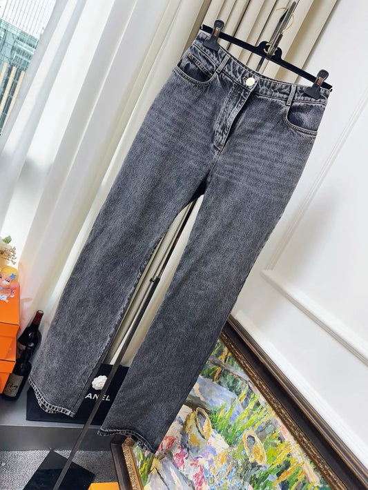 Chanel 23B vintage smoke grey jeans