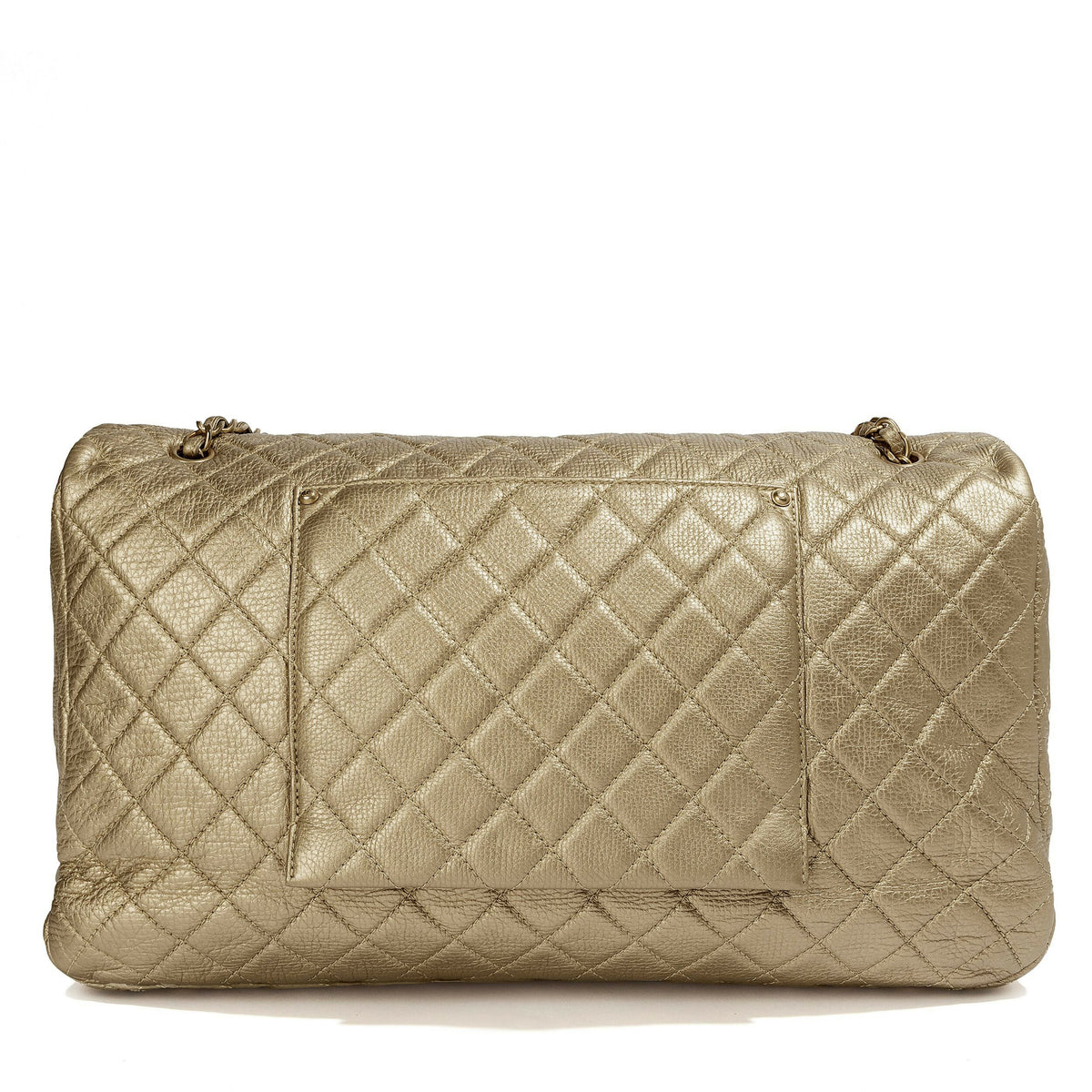 Chanel Metallic Gold XXL Airline Travel Flap Bag