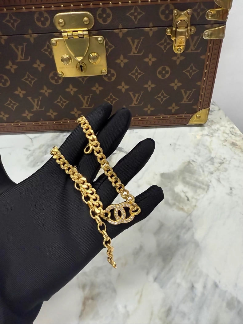 Chanel 24V Classic Double C Vintage Necklace