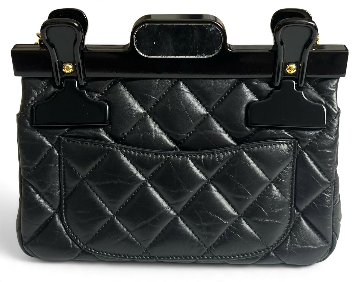 Chanel Mini Hanger Black Flap Bag gold hardware