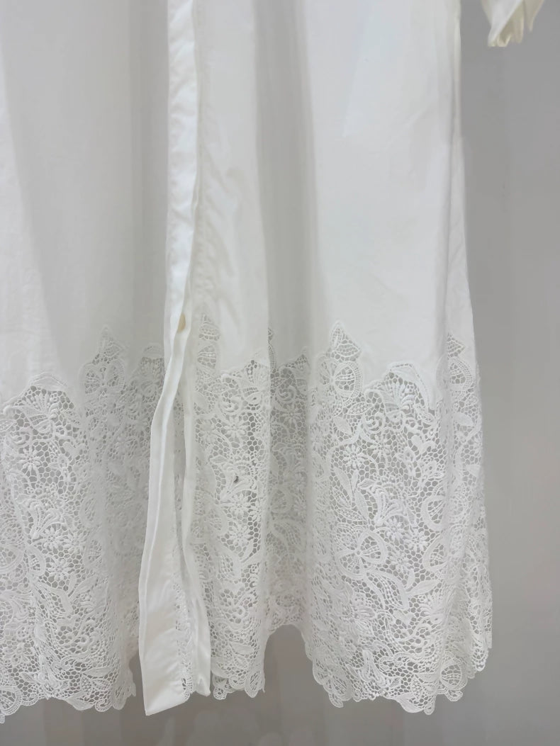 Loro Piana white lace dress