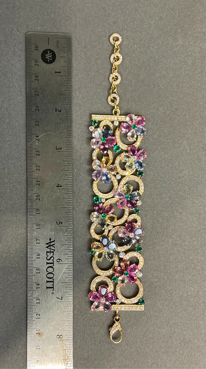 Bvlgari Multicolor Sapphire and Emerald Bracelet