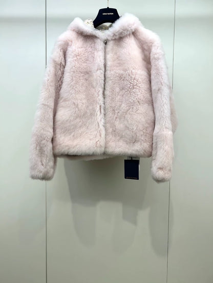 Louis Vuitton 26 Pink Shearling Jacket