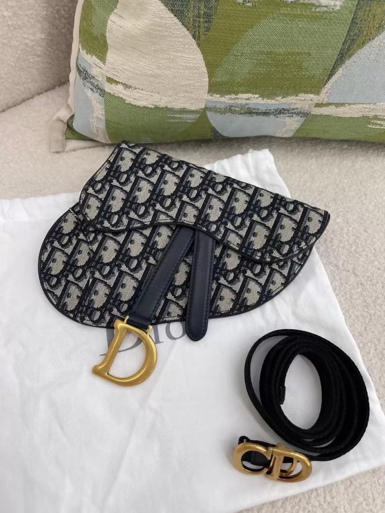 Dior monogram saddle belt bag