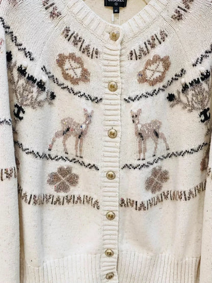 Chanel 25N Ski Collection Knit Cardigan