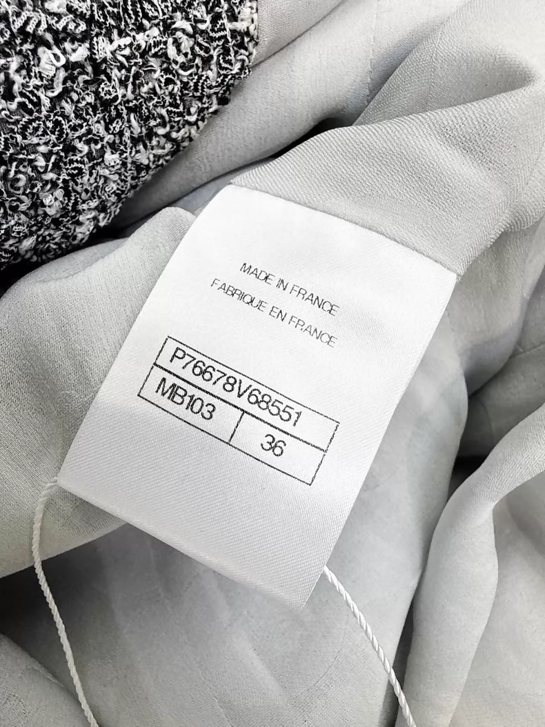 Chanel 24p grey tweed long dress