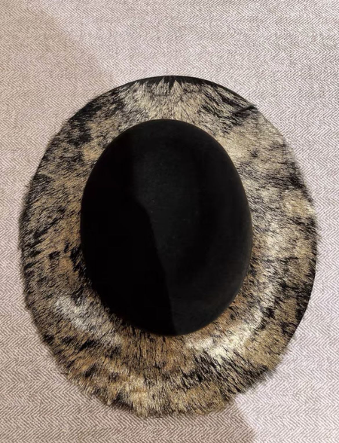 Maison Michel MM black gold feather hat