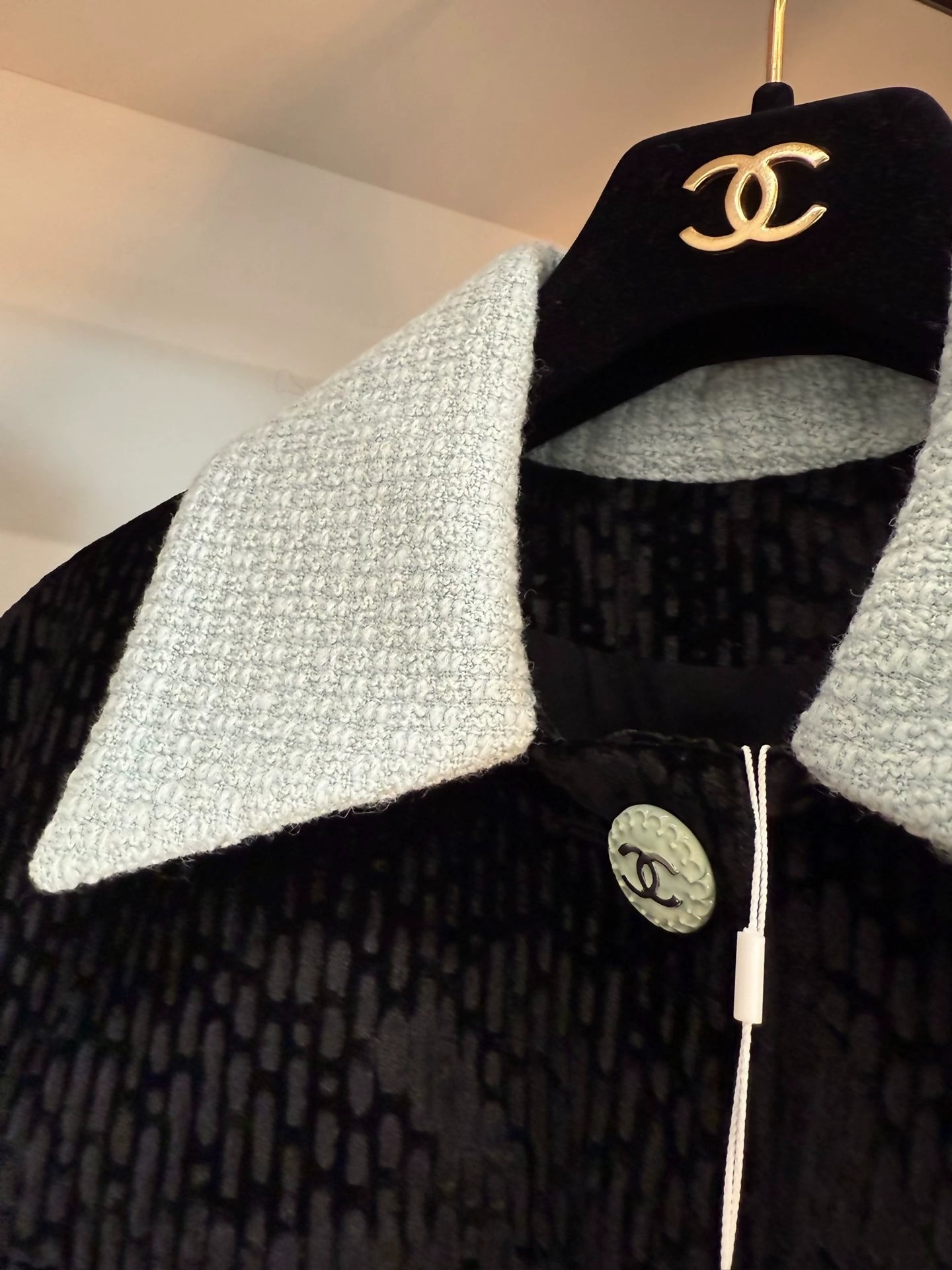 Chanel 22B blue-black velvet jacket