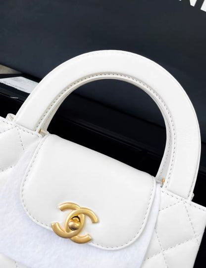 Chanel 23K white Kelly bag