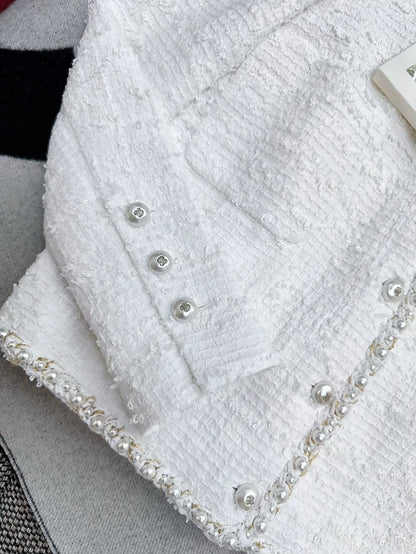 Chanel 25p White tweed jacket