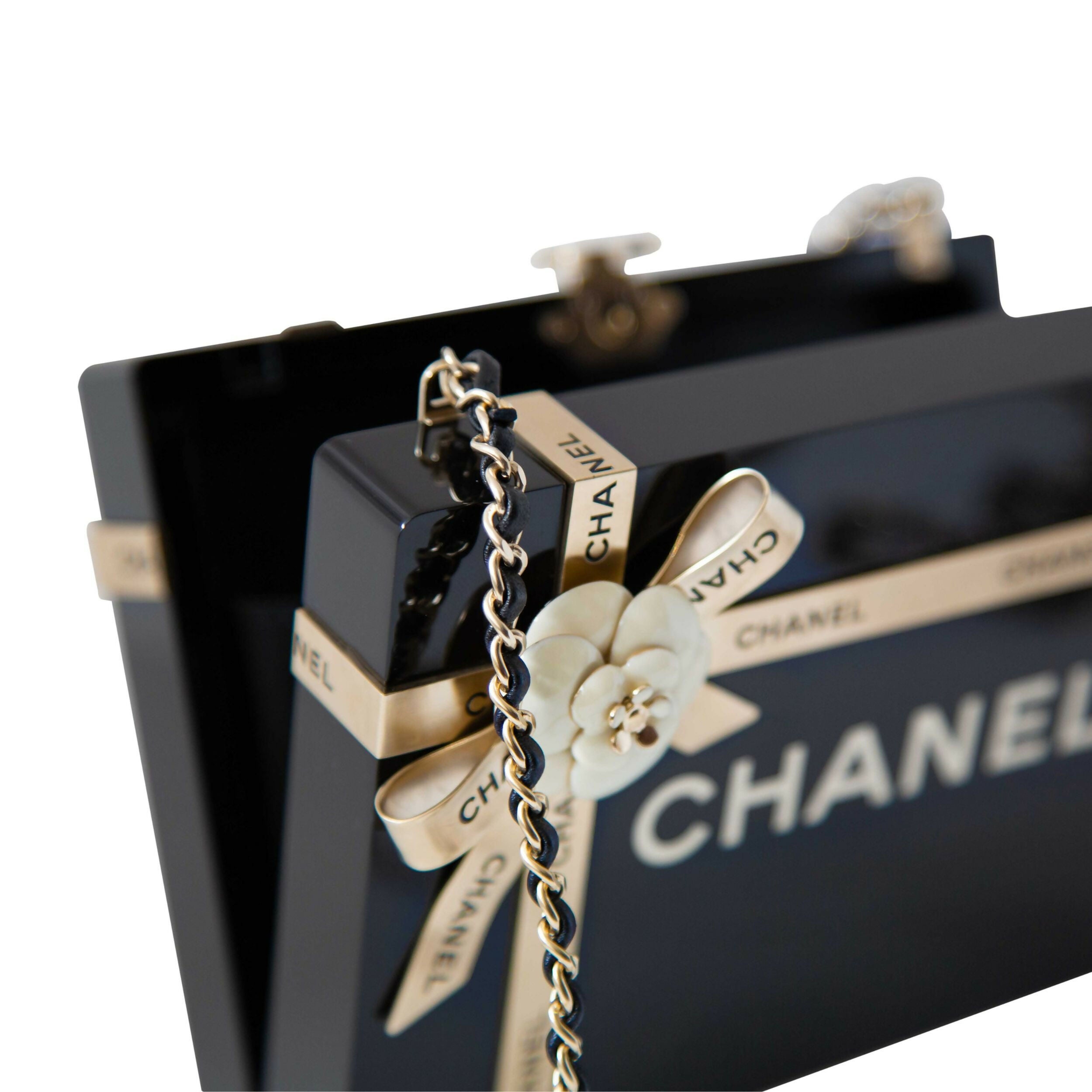 Chanel Gift Box Minaudière Black Clutch GHW – Wararni.com