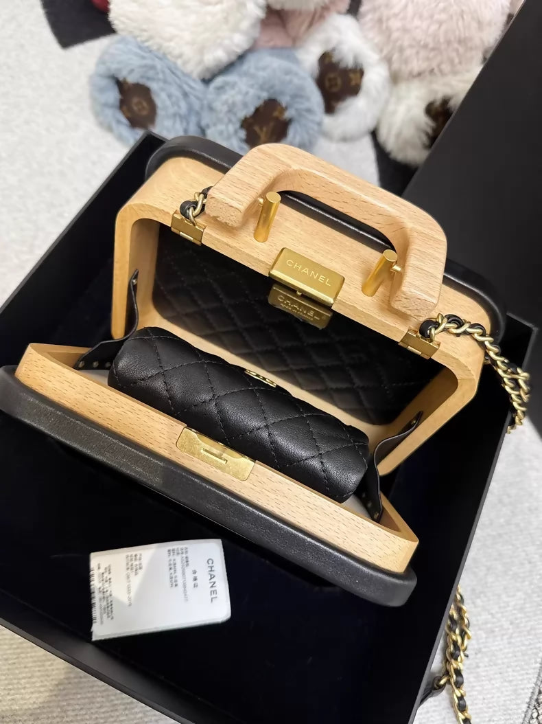 Chanel 22C Square Wooden Bag