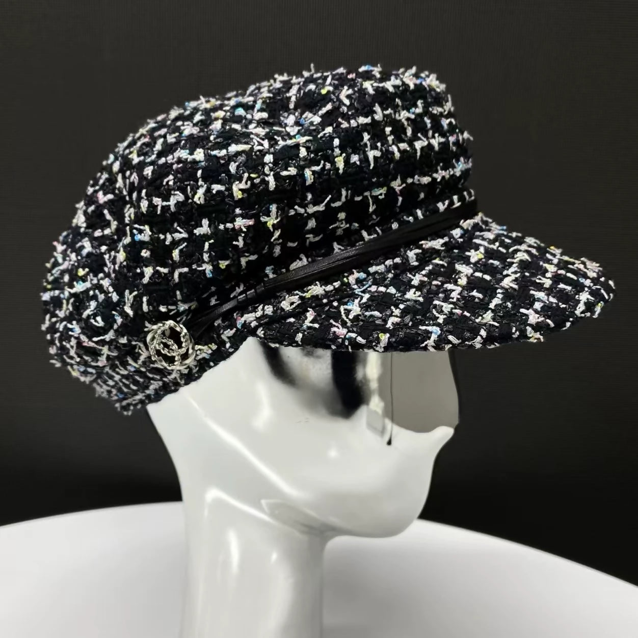Chanel 24P black and white hat