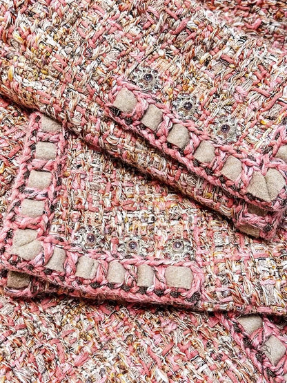 Chanel 2016 orange tweed dress