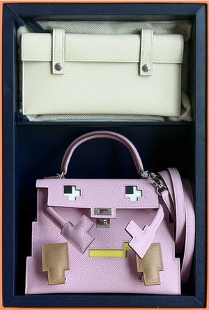 Hermès Kelly Doll Picto Mauve Sylvestre Epsom with Palladium Hardware