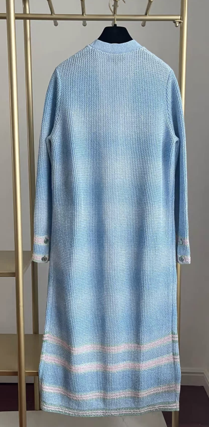 Chanel 23SS  blue knitted cardigan fr38 brand new with tag