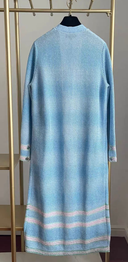 Chanel 23SS  blue knitted cardigan fr38 brand new with tag