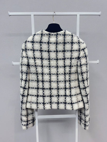 Chanel 2019 Snow Collection Plaid Jacket
