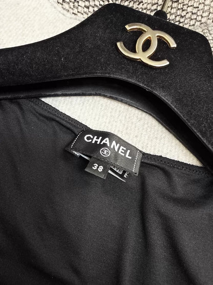 Chanel 23s black bow top