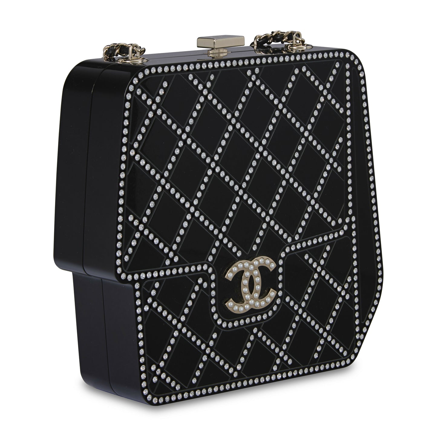Chanel Métiers d’Art Paris–Cosmopolite 2017 Black Lucite Evening Bag