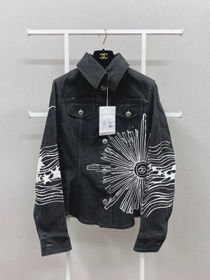 Chanel 22C black denim jacket