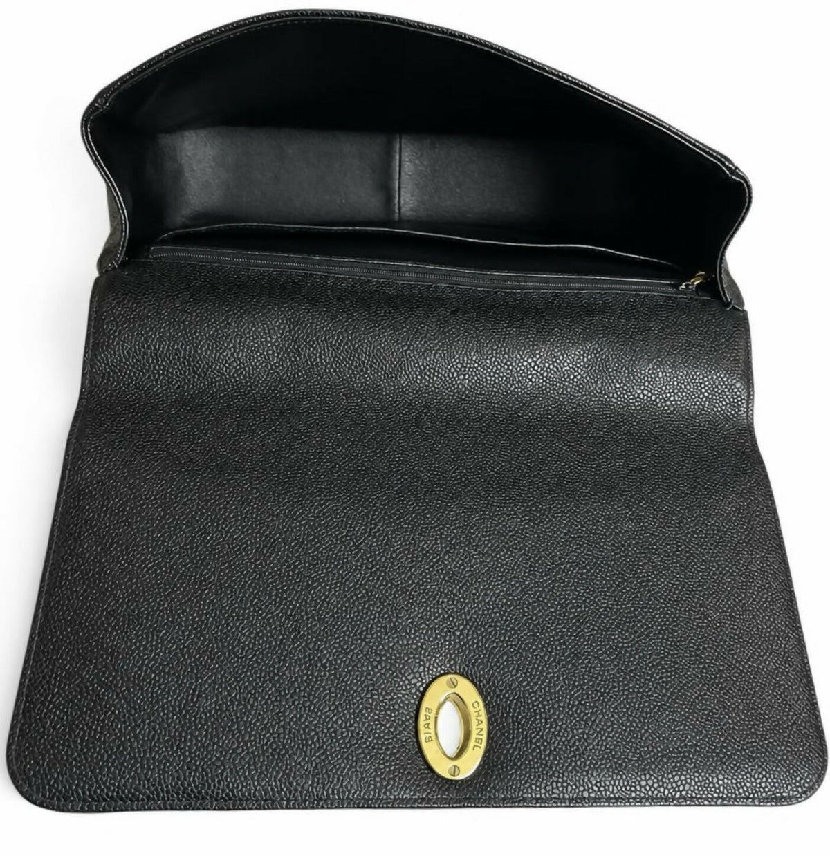 CHANEL VINTAGE 90s BLACK CAVIAR JUMBO KELLY VERTICAL FLAP BAG 24K GHW
