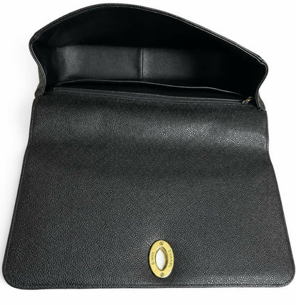 CHANEL VINTAGE 90s BLACK CAVIAR JUMBO KELLY VERTICAL FLAP BAG 24K GHW