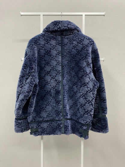 FENDI dark blue fur coat