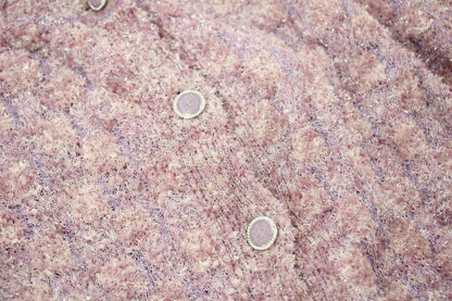 Chanel 26C Knitted Pinkish Purple Fringe Jacket