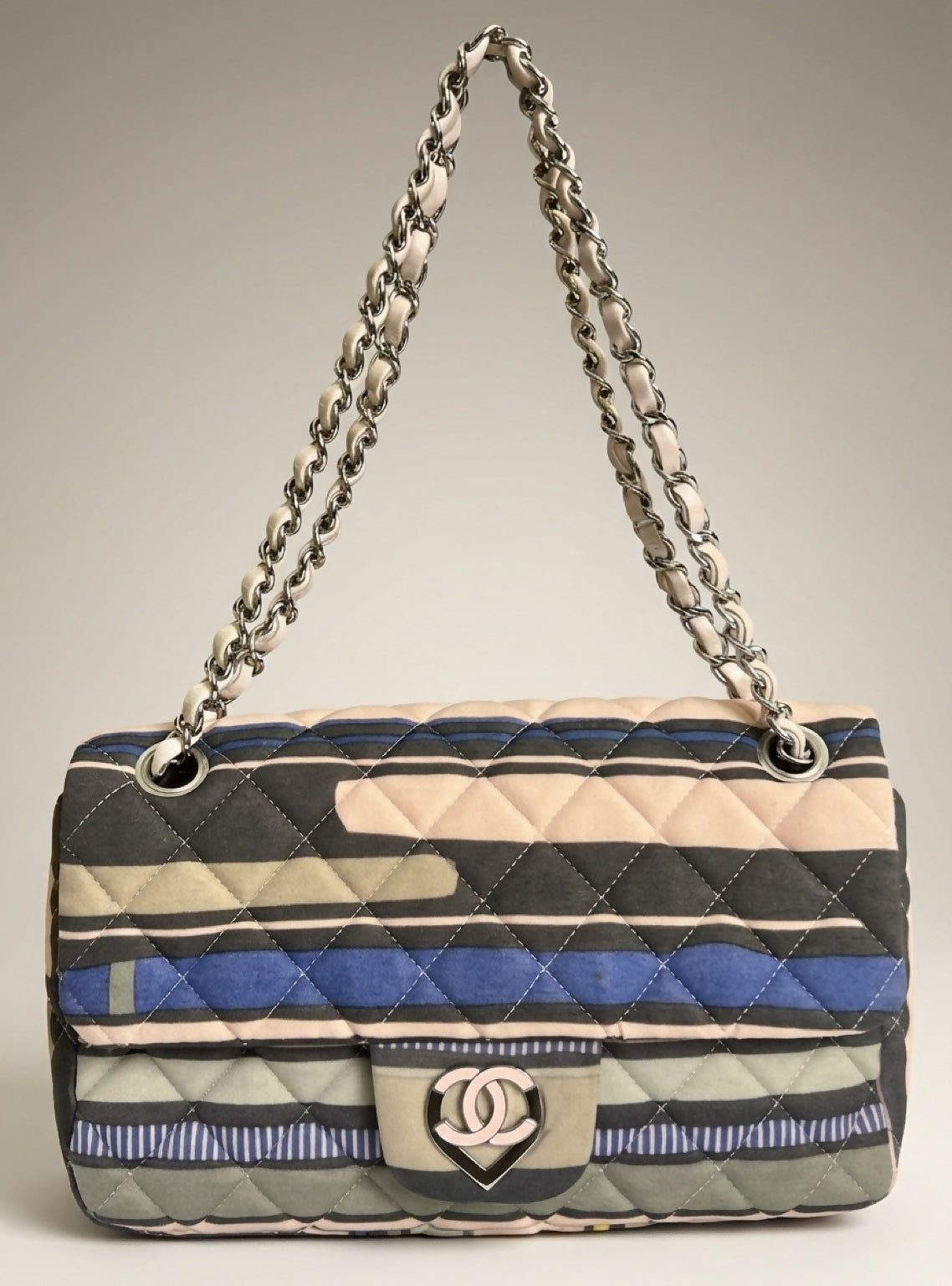 Chanel 09C Ocean Drive Pink Heart Small Classic Single Flap Bag