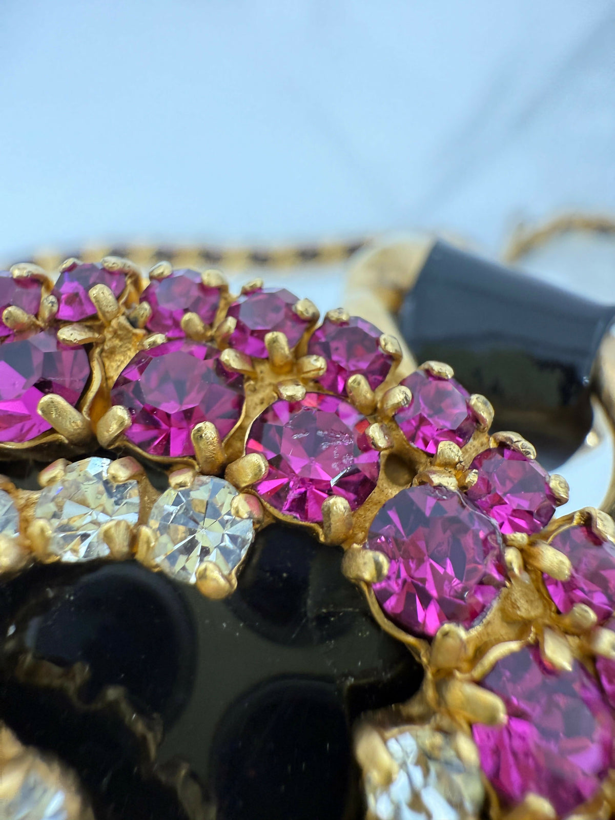 Chanel Vintage 95P Rhinestone Barbie Series Pink Choker