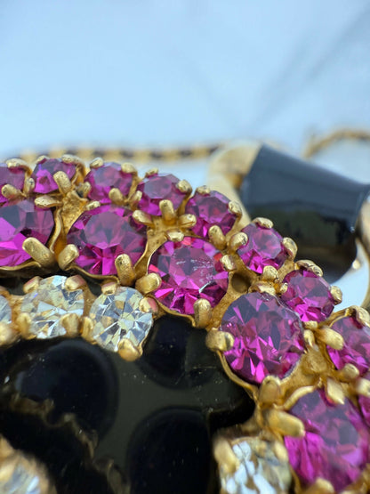 Chanel Vintage 95P Rhinestone Barbie Series Pink Choker