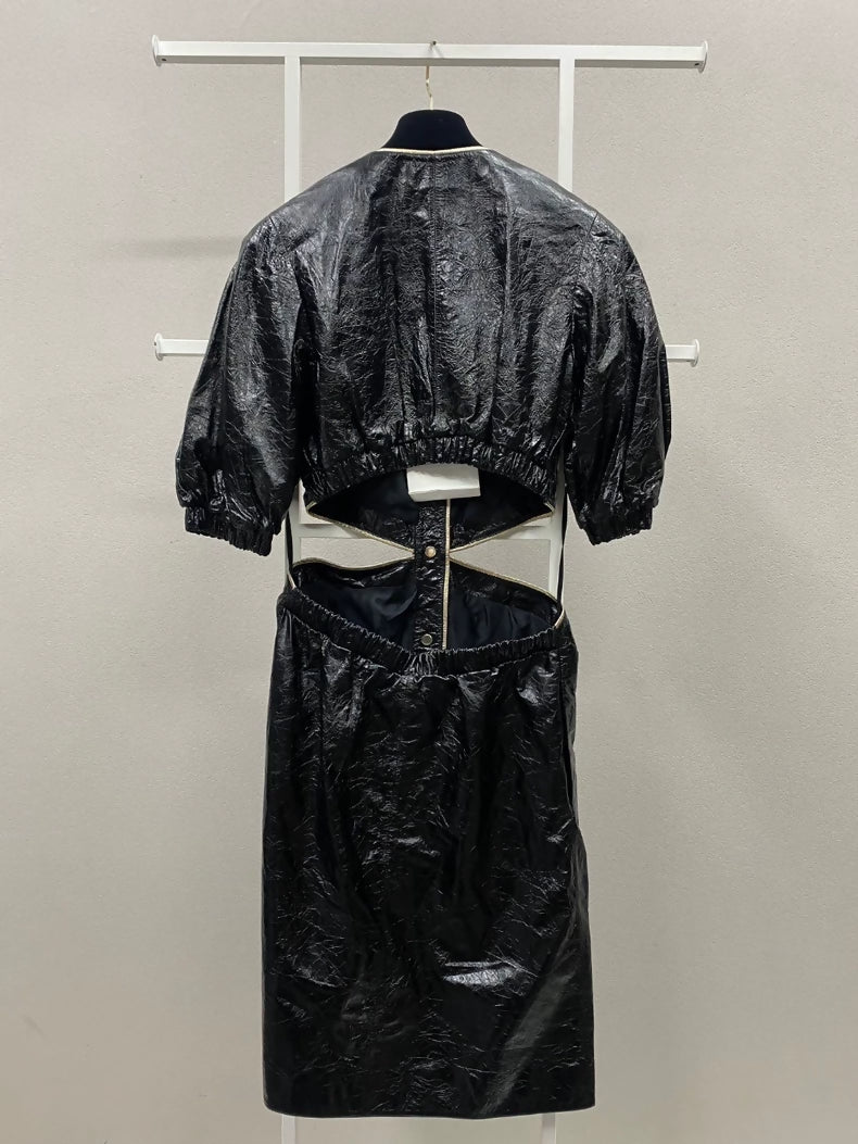 Chanel 22S leather dress