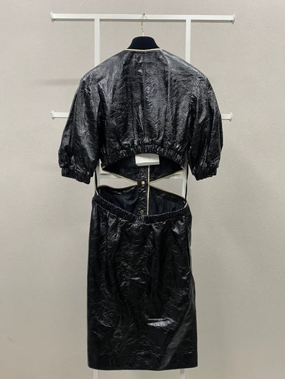 Chanel 22S leather dress