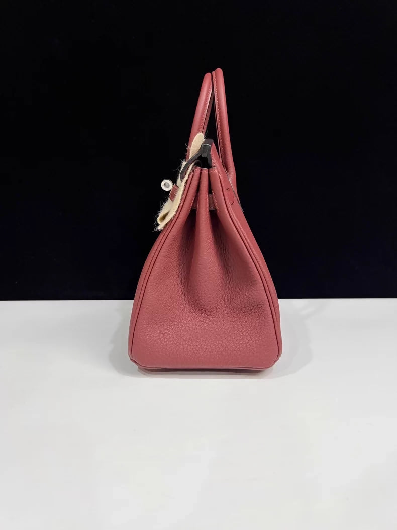 HERMES Birkin 25 rouge H Togo leather palladium hardware
