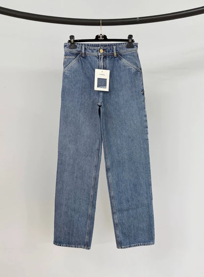 Chanel 26B blue straight-leg jeans